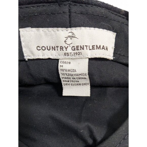 Country Gentleman Wool Blend Newsboy Cap Hat Medium Dark Gray Plaid Fitted - Picture 7 of 7